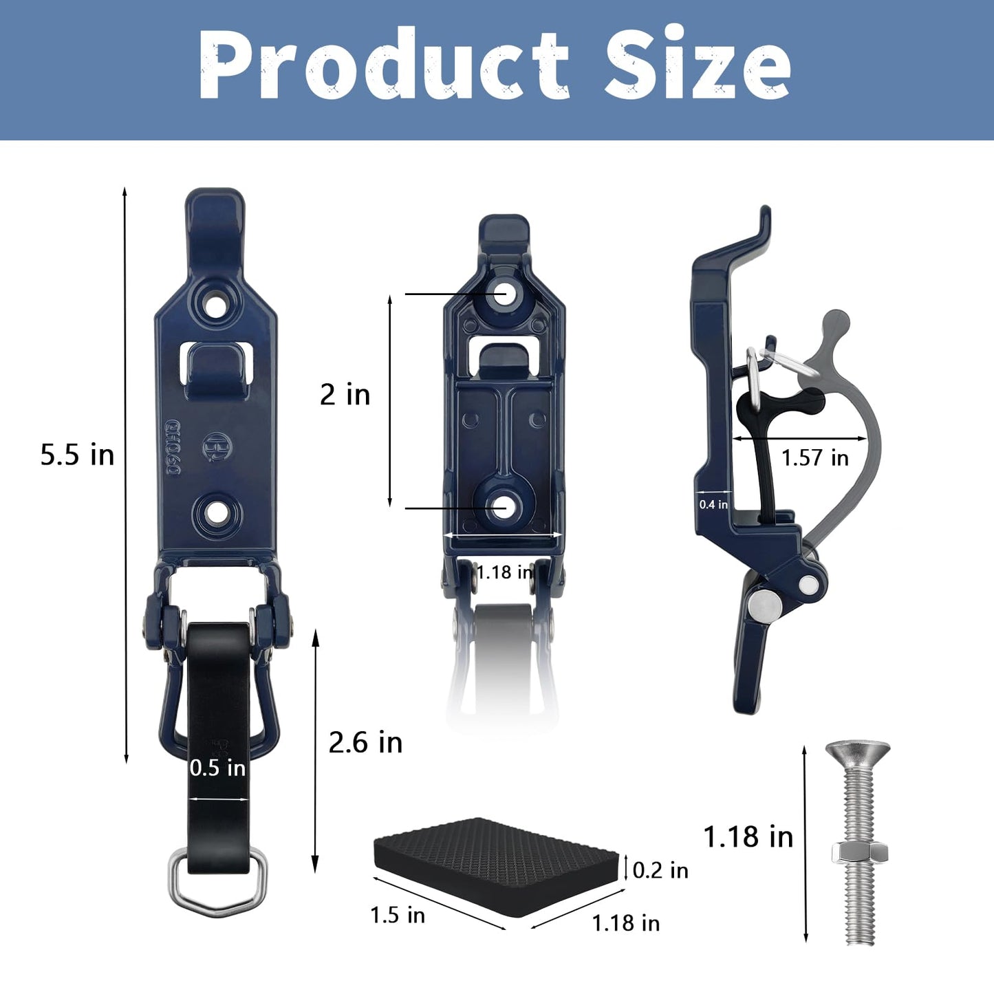 4 PCS Shovel Mount for Roof Rack Overland Gear Rotopax Mount Shovel Holder for Truck Tool Holder,Rubber Clamp Grip Mounting Kit Fits Shovel Holder Wall Mount, and Pole Clamp