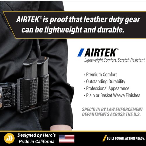 Hero's Pride AirTek Handcuff Strap, Law Enforcement Standard Issue, Plain Finish, Slide On Design, Nickel Snap