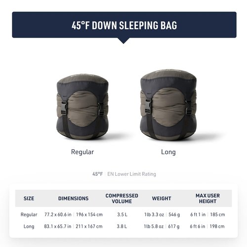 Sea to Summit Traveller Down Sleeping Bag Blanket, 45-Degree, Long