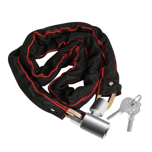 Bike Chain Lock 3.44 Ft Security Bicycle Lock Heavy Duty Anti-Theft Scooter Lock with 2 Keys Waterproof Bike Locks for Bike Motorcycle Fence Door Gate Grill