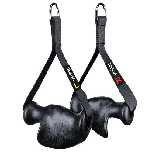 veimia Ergonomic Gym Handles, Double D Row Handles, Cable Machine Handles for T-Row, Pullers, Resistance Bands, Gym Handles for Cables, Strength Trainers and Tricep Exercise Machine Attachments