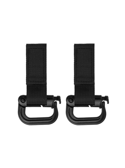 VIPERADE VAB3 2-Pack Tactical Molle D-Ring, Molle Belt Clip Key Buckle, Tactical Nylon Webbing Buckle for Molle Bags, Webbing Attachment Strap, Backpack Accessories (Black)