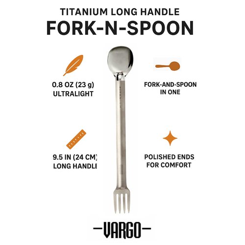 Vargo Titanium Long Handle Fork-N-Spoon