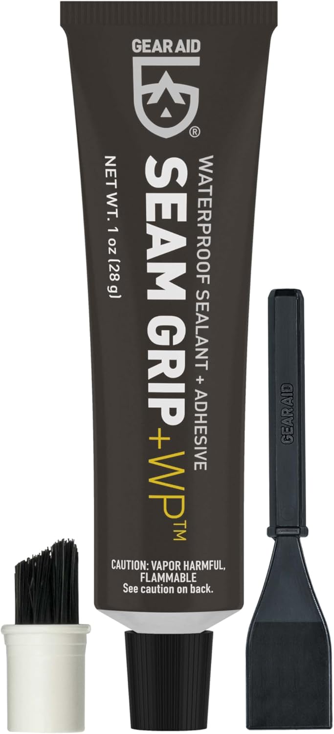 GEAR AID Seam Grip WP Waterproof Sealant and Adhesive for Jackets, Tents, Sleeping Pads and Outdoor Fabric | Repairs Rips, Seals Seams on Nylon, Canvas and Vinyl