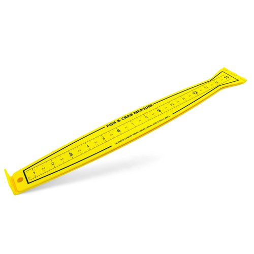 PAPAZOO Fish Measuring Board - 32in Folding Fishing Ruler Lightweight Bump Board - Easy to Read and Portable Crab & Fish Measure Device, Fish Ruler for Boat, Kayak, Yellow