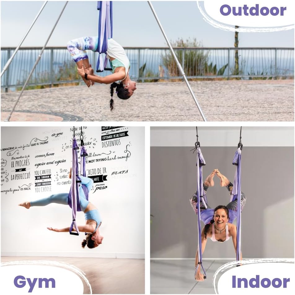 Swing Set for Home & Outdoor | Easy Setup for Strength, Balance & Back Pain Relief | Adjustable Straps & 600lb Capacity, Includes Carrying Bag & Online Tutorials