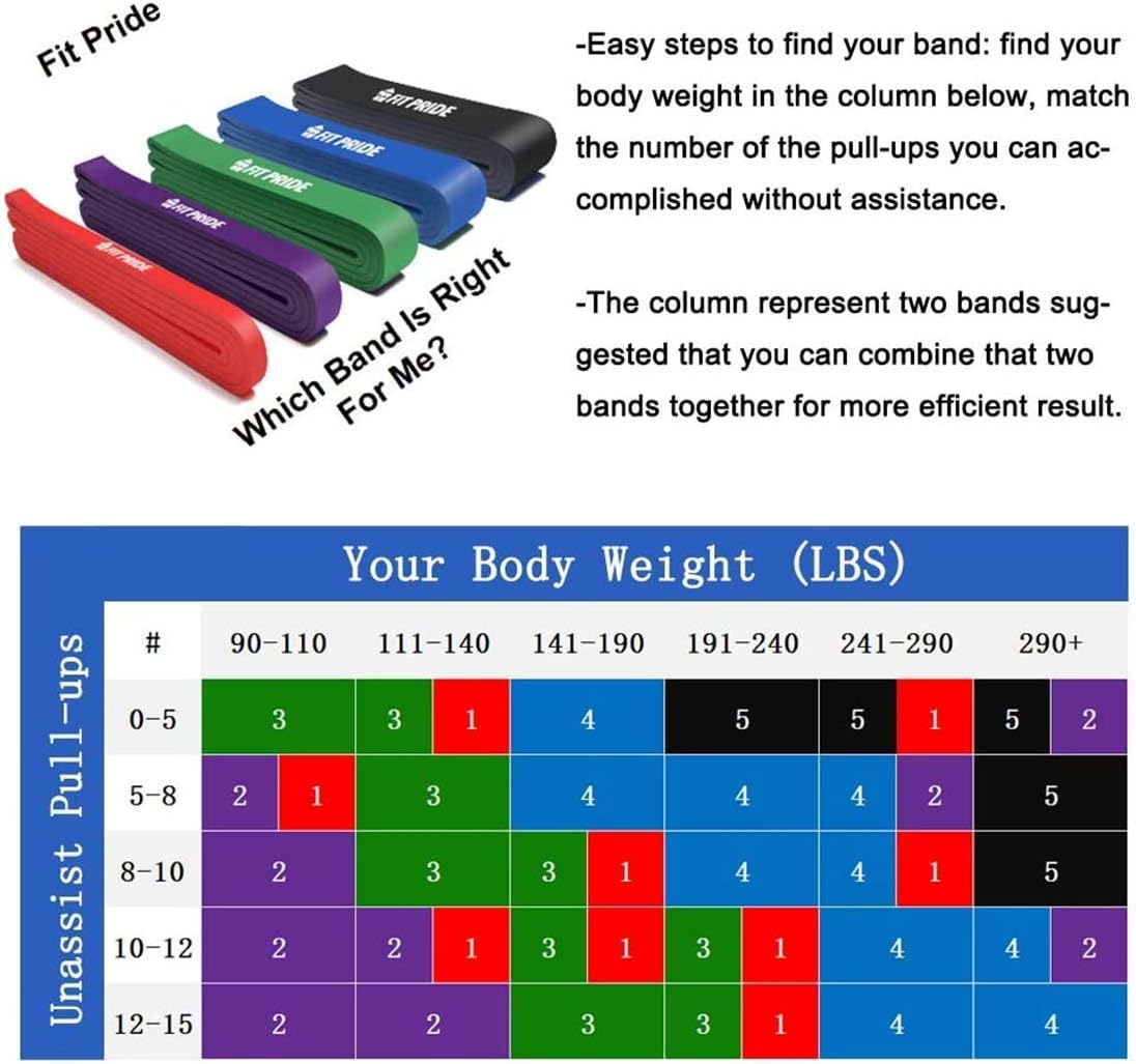 FIT PRIDE Resistance Band for Pull Up Exercise Stretchable Increase Mobility