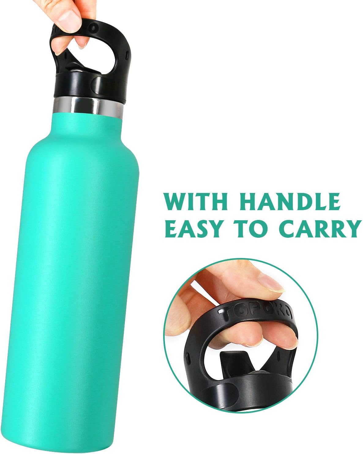 Straw Lid for Hydro Flask Standard Mouth - Multi-Compatible with Simple Modern Ascent Lid for 1.91" Mouth 18 oz, 21 oz, 24 oz Insulated Water Bottle Flip Top