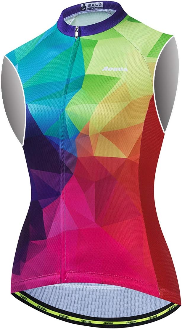 Aogda Sleeveless Cycling Jerseys Women Bike Tops Team Biking Shirts Bicycle Vests Clothing