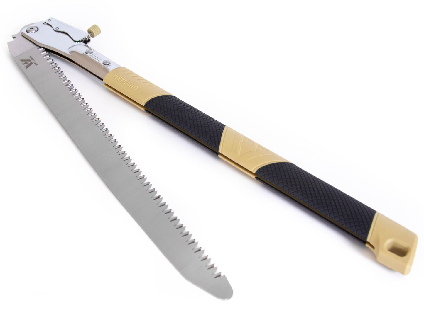 WEYLAND 20" Folding Hand Saw: 500 mm Large Foldable Blade for Bushcraft Backpacking and Survival - Big Silky Smooth Tool for Cutting Trees Logs Pruning Branches Bushcrafting Camping and Backpacking