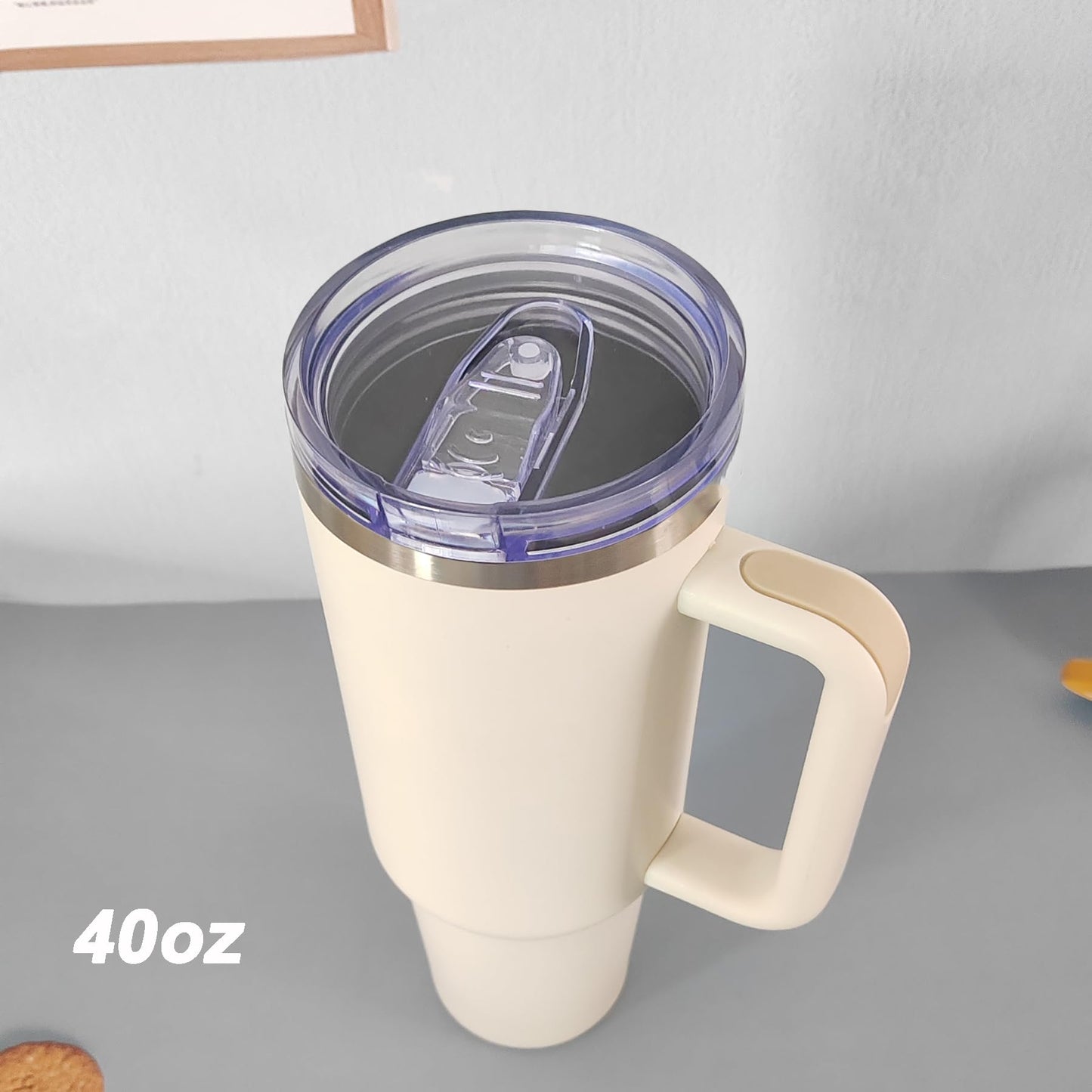 40 oz Tumbler Lid Replacement Compatible with Stanley Tumbler Replacement Lids Fit for Stanley Travel Tumbler 2Pcs