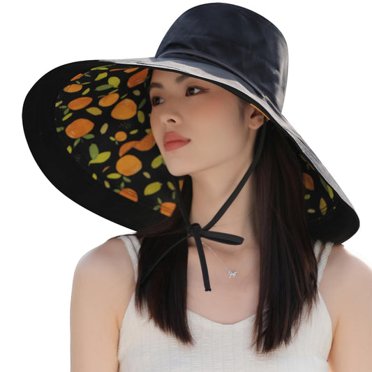 7 inch Wide Brim Women Summer Sun Floppy Hat Beach Bucket Hats Reversible Foldable Fishing Travel UV Protection Ladies Hat