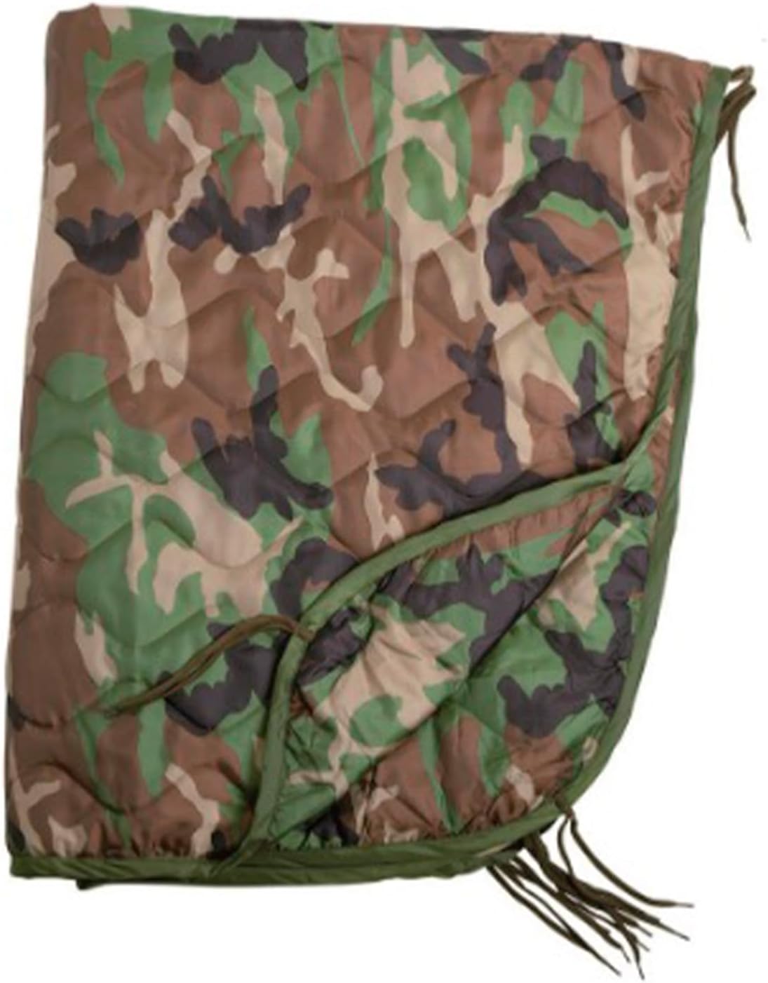 Mil-Tec Ripstop Poncho Liner - Lightweight Portable Durable Polyester Versatile Poncho Liner - Can be Used as Comforter, Blanket, Ground Mat, Sleeping Bag - Carry Bag Included - Flecktarn