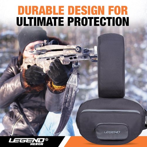 LEGEND Heron Crossbow Case - Premium Soft Cross Bow Case with Padding, Durable Hunting Crossbow Bag with Multiple Pockets, Fits Scope & Accessories, Removeable Shoulder Strap & Backpack Strap -37x24in
