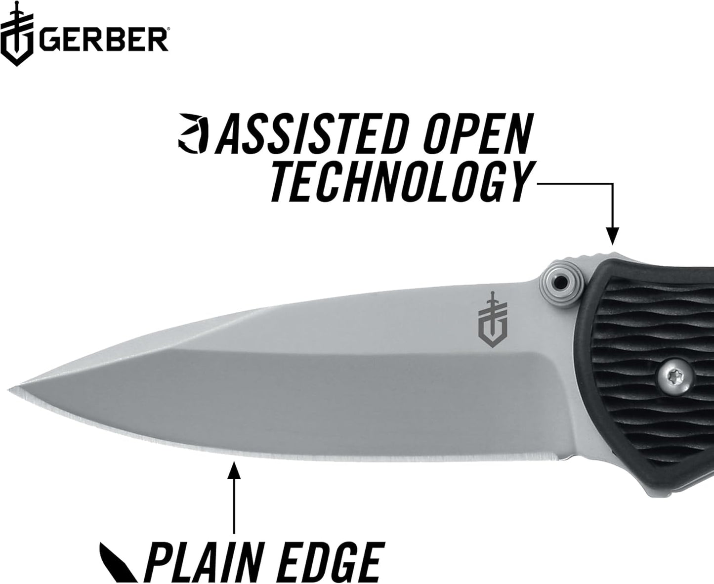 Gerber Gear Fast Draw Pocket Knife Assisted Opening Folding Knife - EDC Gear and Equipment