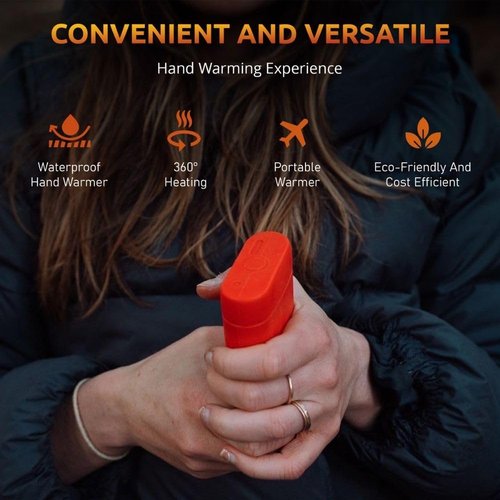Panther Vision Rechargeable Hand Warmer - POWERPAW IP67 Rated Waterproof Portable Hand Warmers - Reusable Pocket Heaters with 6 Hrs Battery for Hunting, Snow Sports and Cold Weather (502, Medium)