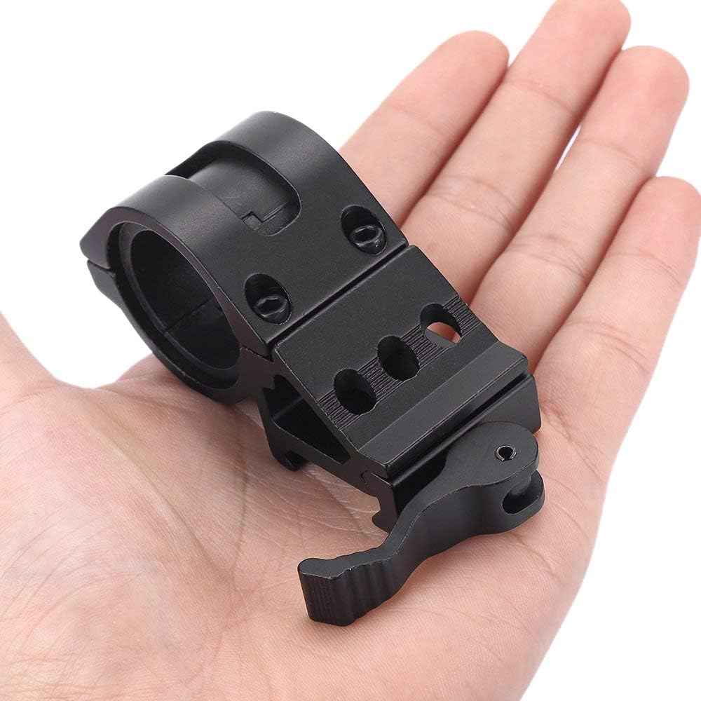 ALONEFIRE Tactical LED Flashlight Mount for Picatinny Rail - Offset Weapon Light for Hunting & Shooting
