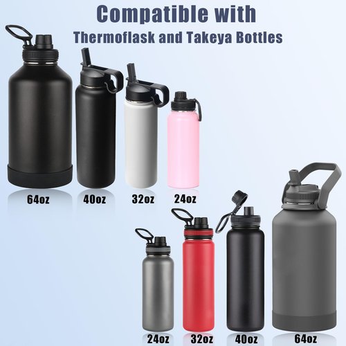 Dexspoeny 9Pcs Silicone Gasket with Tweezers Replacement for Takeya Lid Bottles, Water Bottle Gasket Replacement O Rings for Thermoflask 24oz/32oz/40oz/64oz Insulated Stainless Steel Water Bottle Lid
