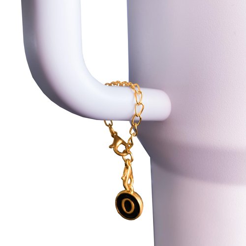 （2+2）2PCS Straw Cover for Stanley Cup 30&40 Oz 10mm Straw Topper with 2PCS Stanley Cup Accessories Letter Charms Name ID Initial Letter Handle Personalized Charm For Stanley Tumbler (Letter P)