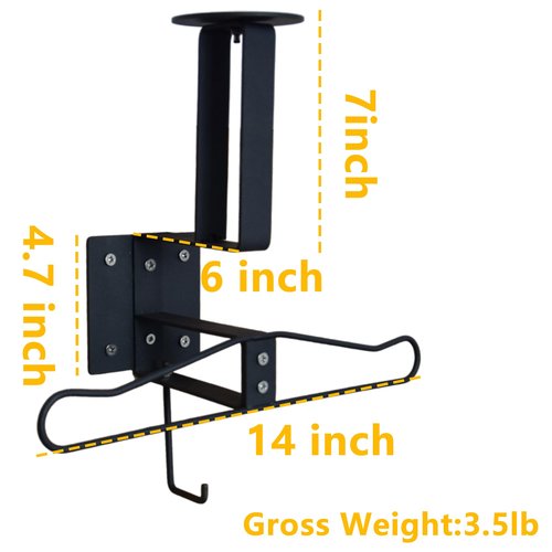 ULIONTAC Tactical Accessory Display Rack Ferrous with Helmet Holder Multipurpose Wall Mount Organizer for Motorcycle, Cycling, and Sports Gear