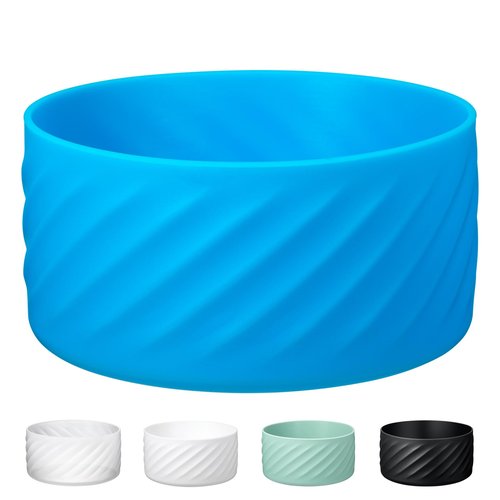 Silicone Boot for Owala 40 OZ Water Bottle, Boots Protector Sleeve Cover Bottom Bumper compatible with FreeSip Owala Water Bottles (Blue, 9 CM Boot Fits Owala 40 OZ Bottle)