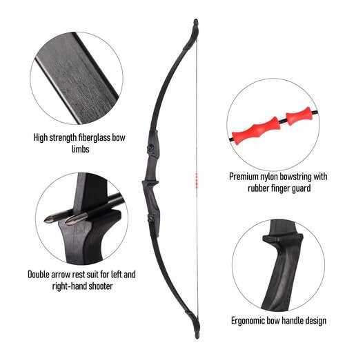 LWANO Bow and Arrow Set for Adults - Archery Takedown Recurve Bow Set for Beginners and Youth, Left & Right Handed (30lbs)