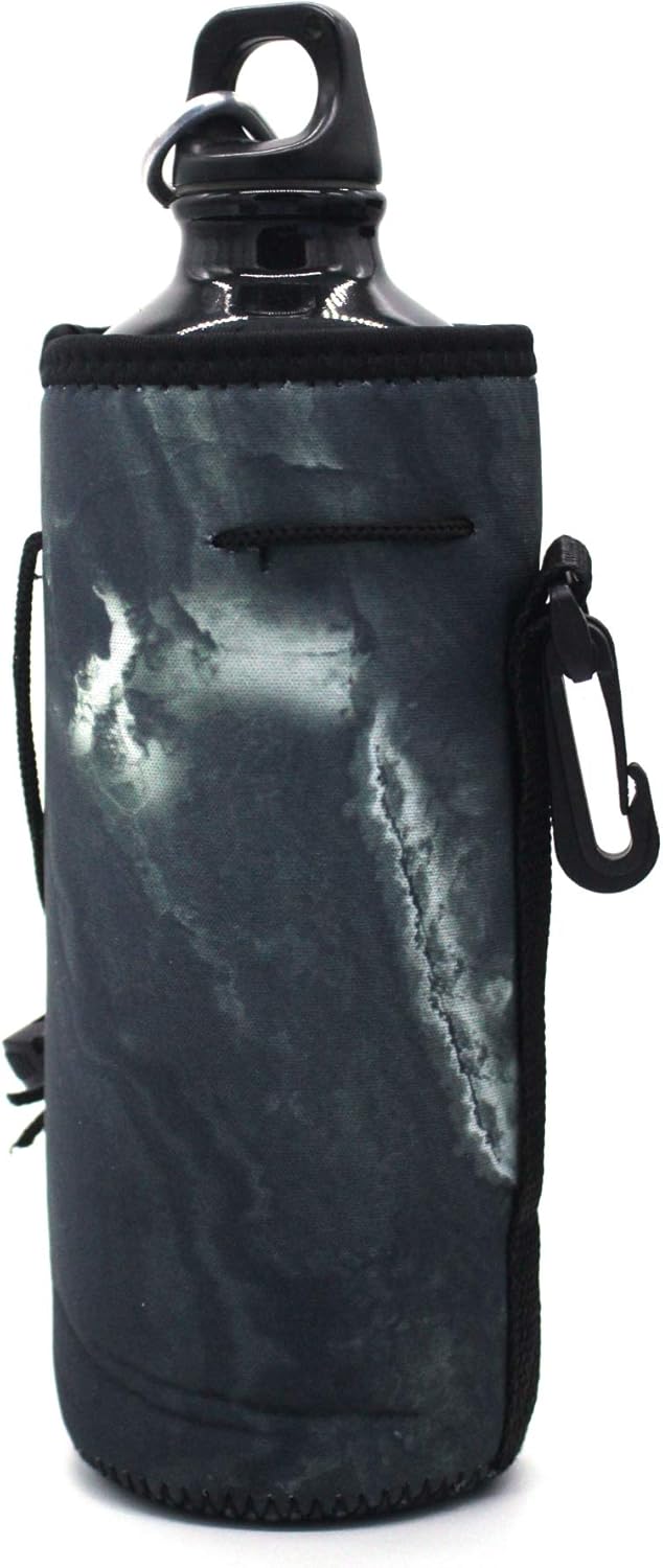 Water Bottle Carrier,Insulated Neoprene Water Gym Travel bottle Holder Bag Protector Sleeve Case Pouch Cover 0.6L or 0.75L, Great for Stainless Steel and Plastic Bottles (BLUE STAR)