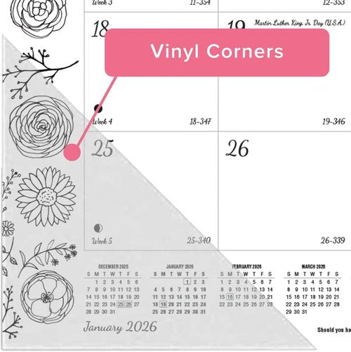 Blueline® 2026 DoodlePlan™ Monthly Coloring Desk Pad Calendar, 12 Months, January to December, 22" x 17", Themes (C2917311-26)