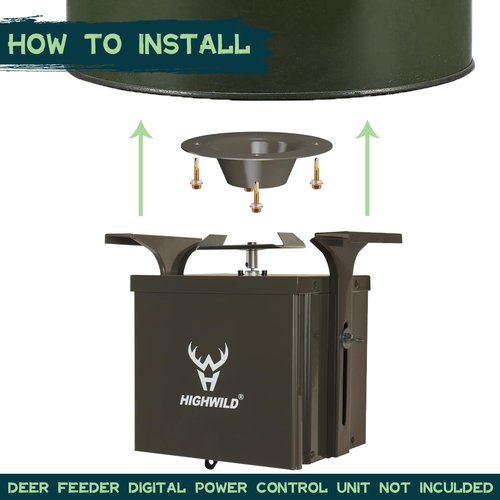 Highwild 6-Volt Deer Feeder Replacement Funnel - 1.5" Drop Metal Funnel for Game Feeder