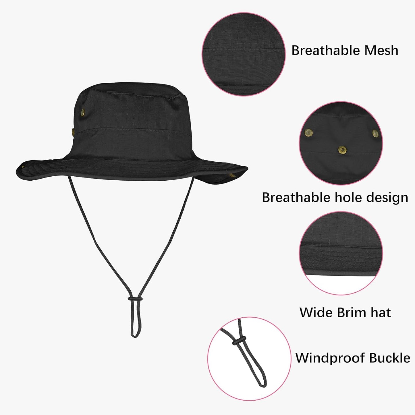 UPF 50+ Sun Hat | Foldable Boonie Hat for Men & Women | Fishing & Hiking