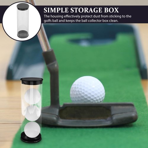 INOOMP 4Pcs Golf Ball Display Case Golf Ball Cube Clear Golf Ball Holder Case Small Sports Ball Carrier for Baseball Collectibles