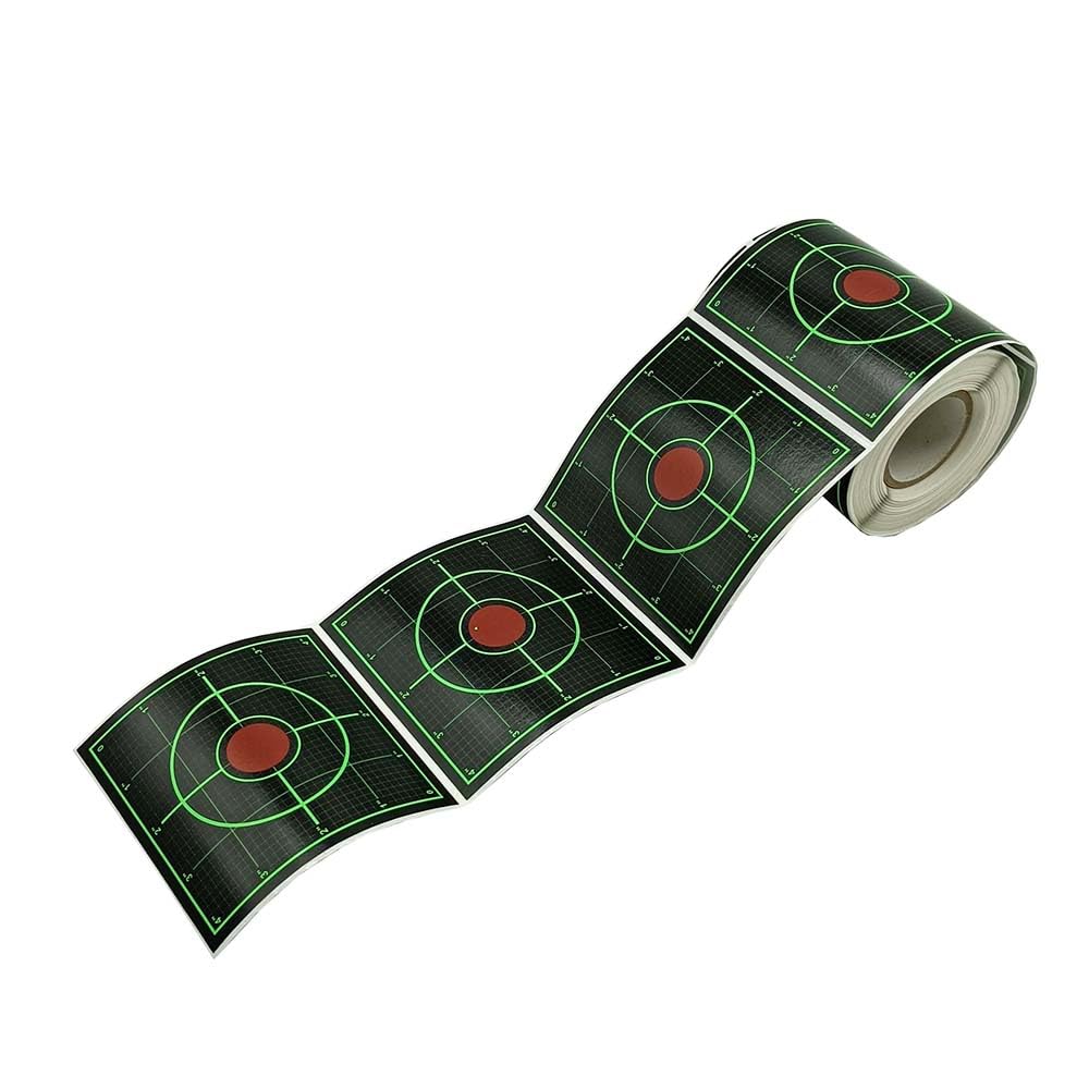 4”X 200 Stickers Fluorescent Green Splatter Paper Targets with Precision Scales, Dark Grid Bottom line Calibration and Shooting Practice Splatter Target