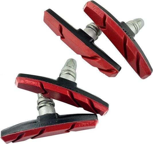 2 Pairs (4 Pieces) MTB Bike Cycle Bicycle Rubber V-Brake Pads No-Noise No-Skid, 70mm