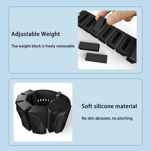 Wrist Weights for Women,Strong Arm Weights Set of 2(1Lbs Each),Skin friendly material,Adjustable size and weight,for Pilates,Running, Yoga,Swimming, Barre, Gym (Black)
