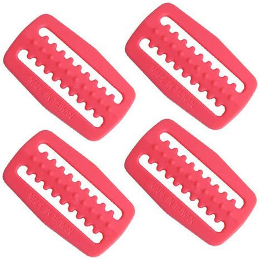 Scuba Choice Diving Plastic Weight Belt Webbing Keeper Retainer 4-Piece Set, Pink