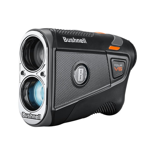 Bushnell Golf Tour V6 Laser Rangefinder Patriot Pack, Visual Jolt Flag Locking, Magnetic Mount, 1300 Yard Range 6X Magnification