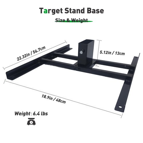 YUEYIN Target Stand Base for AR500 Steel Shooting Targets, Compatible with 2x4 Wooden/Steel Posts, Metals, H-Shape, Black