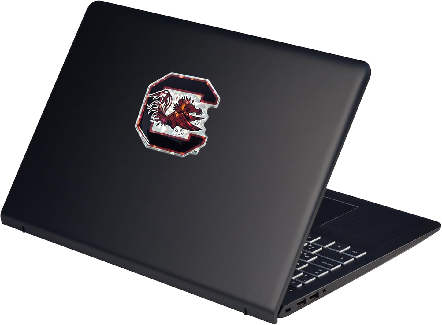 Elektroplate Officially Licensed South Carolina Gamecocks Garnet Reflective Decal | Premium 3D Doming All Weather Sticker for Car, Water Bottle, Laptop, Window, Cooler, Phone | Made in The USA
