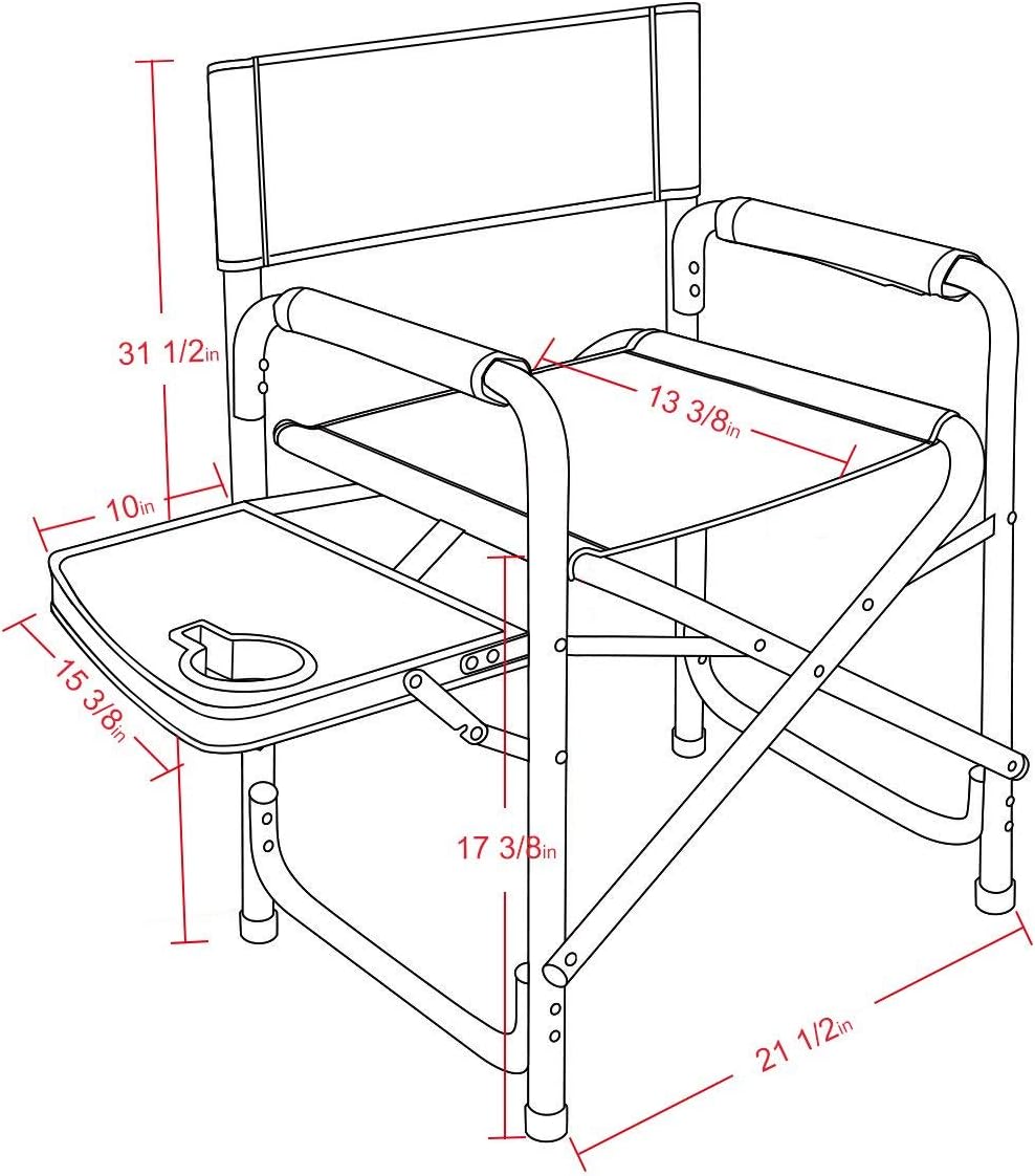 PORTAL Director Chairs, Foldable, Alloy Steel, Blue/Grey