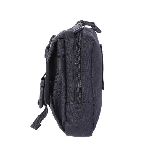 HOUSON Tactical Waist Bag, Molle Belt Bag Mobile Phone Bag Pouch for Outdoor, Hiking, Camping, Hunting, Travel Black