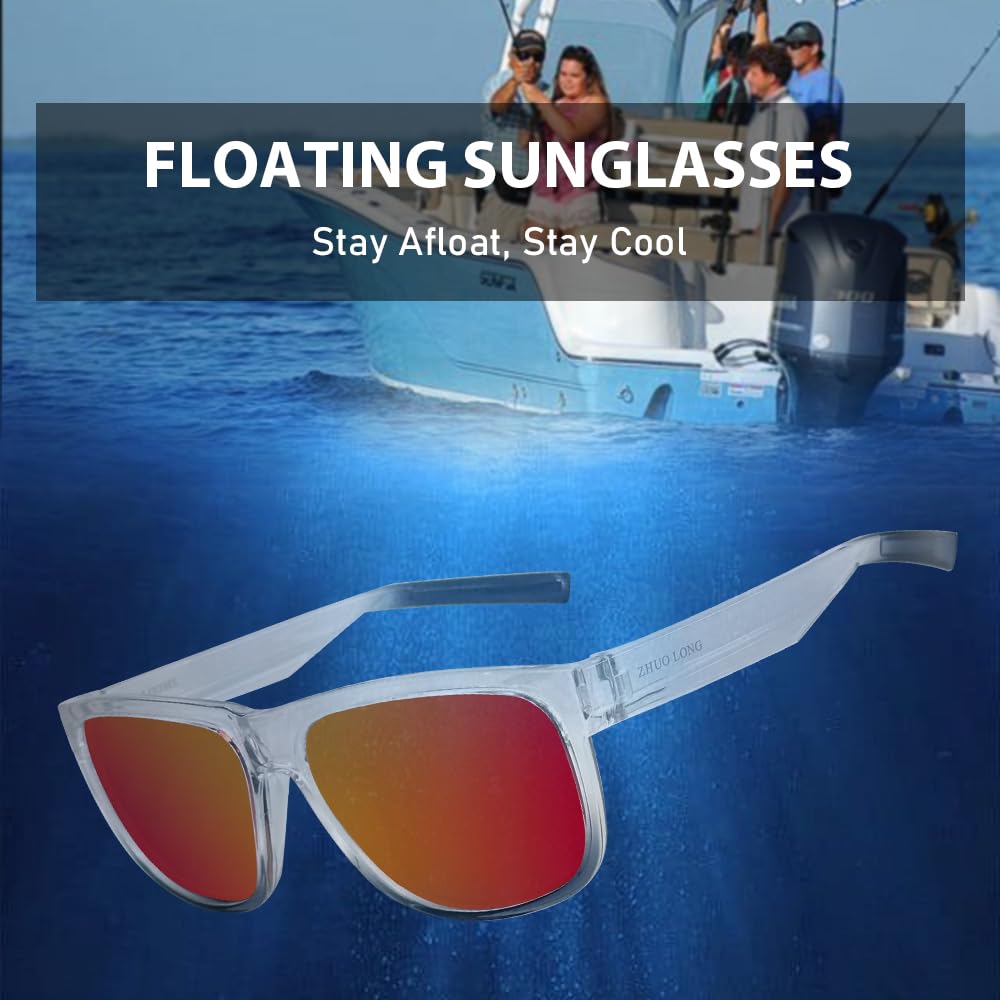 ZHUO LONG Fishing Floating Unsinkable Polarized Sunglasses UV400 Protection Bicycle Surfing Kayaking Outdoor Sport Sunglasses