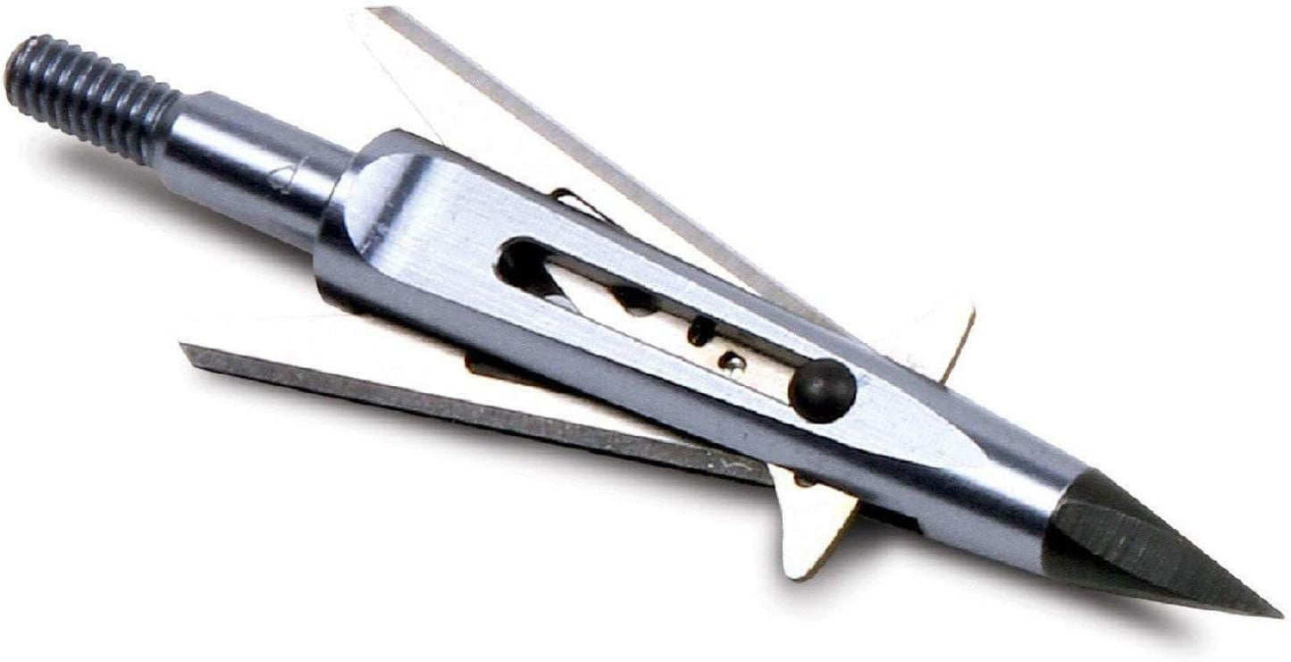 New Archery Products Killzone 2 Blade Rear-Deploying Bow Hunting Mechanical Broadheads with 2" Cutting Diameter & Spring-Clip Design - 3 Pack