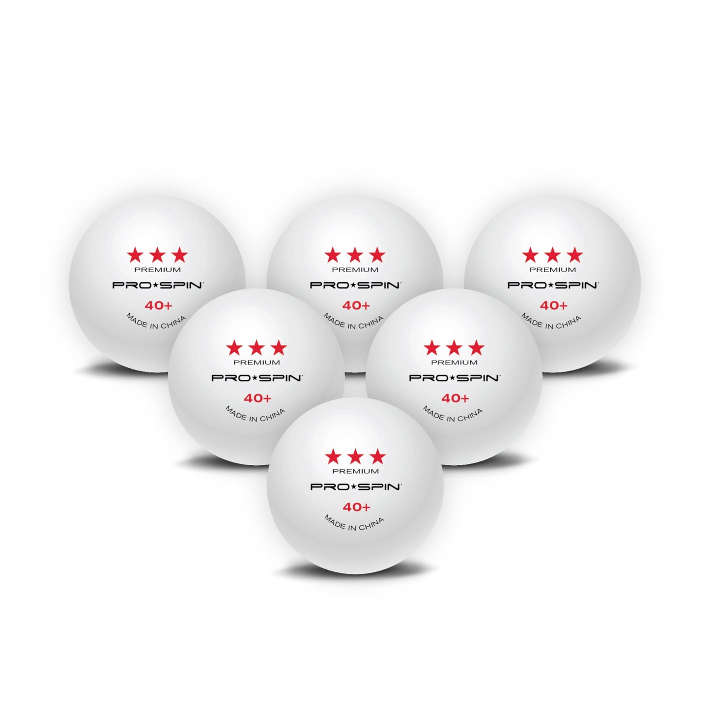 PRO-SPIN Ping Pong Balls - 3-Star Premium White Table Tennis Balls | High-Performance 40+ ABS Professional Quality for Indoor & Outdoor Games (Pack of 40)