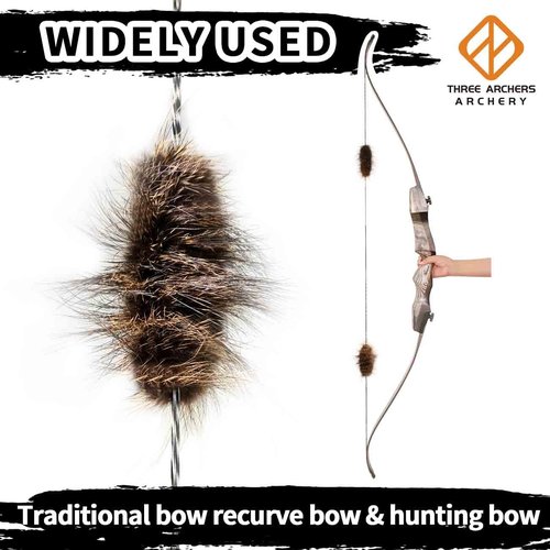 THREE ARCHERS 1pairs Bowstring Silencer Archery String Vibration Dampener Shock Absorption for Recurve Bow & Longbow