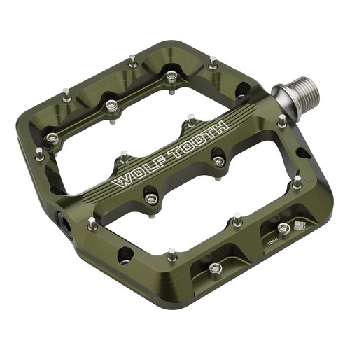 Wolf Tooth Waveform Aluminum Pedals - Large - Black (Olive, Large)