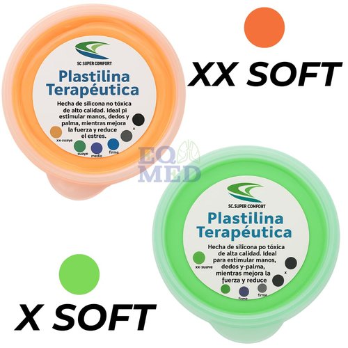 EQMED Therapeutic Hand Exercise Putty Set, 6 Resistance Levels, Non-Toxic Silicone for Hand Therapy, Stress Relief