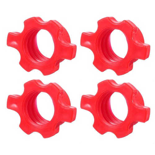 uxcell Dumbbell Bar Nut Barbell Screw, 2.5cm Spin-Lock Collars Screw Hex Fixing Nuts for Weight Training Fitness Exercise, 4Pcs