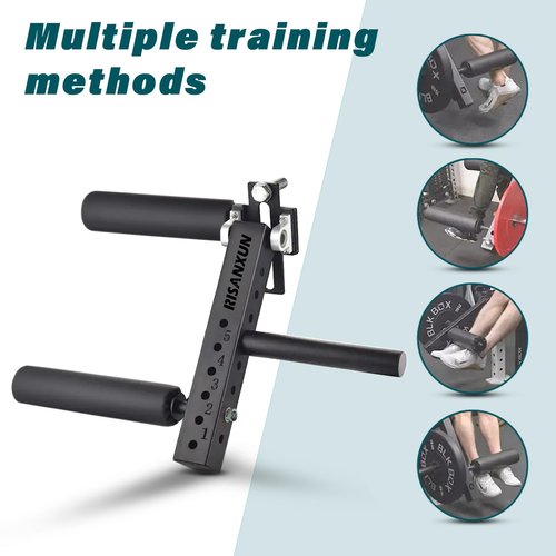 RISANXUN HQ-STD-003 Leg Extension & Curl Machine, Black - 18mm Holes, 8 Height Adjustments, 600lbs Max Load