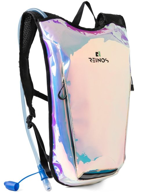 Hydration Backpack Pack with 2L Water Bladder Rave Essentials Lightweight Bag for Hiking, Running Vest, Music Festival for Men Women (Flash)