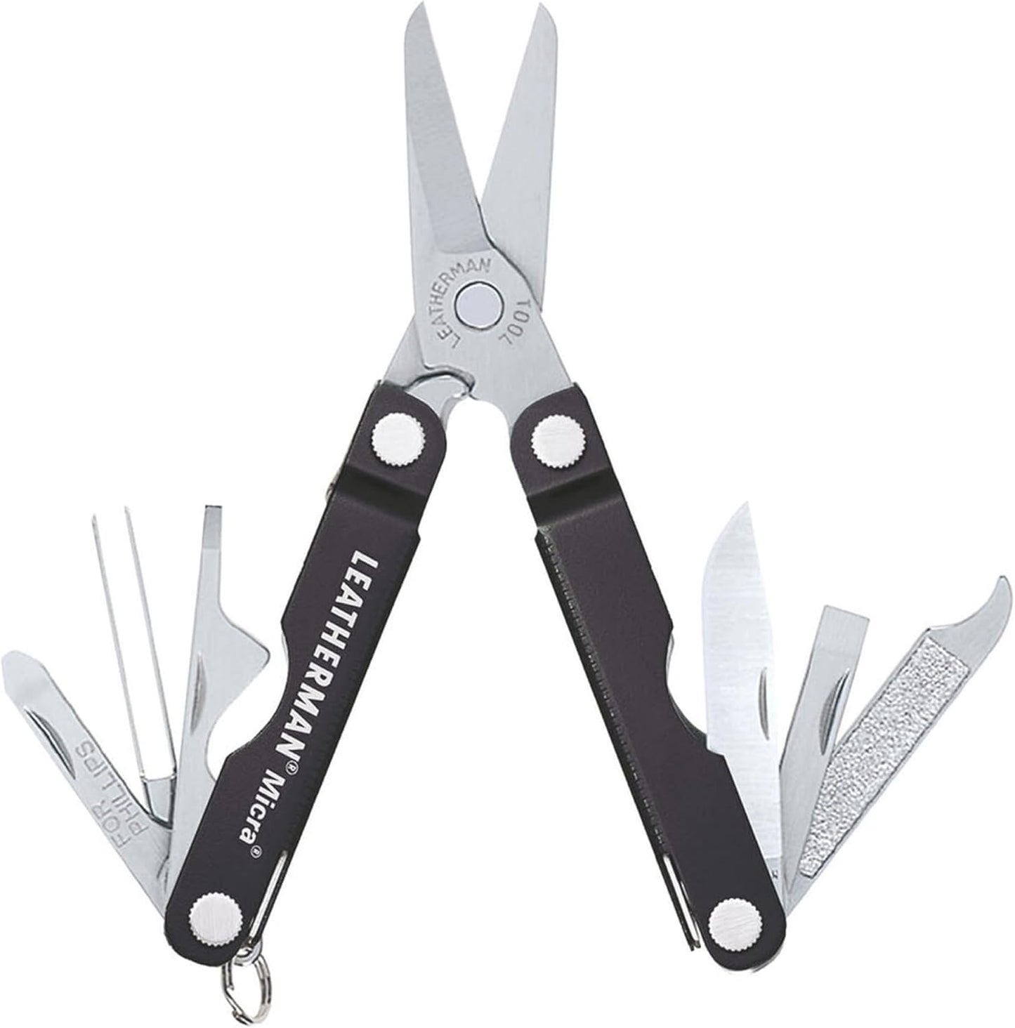 LEATHERMAN, Micra, Keychain Multi-tool with Grooming Tools, Mini Pocketknife for Everyday Carry (EDC), Hobbies & Outdoors, Built in the USA, Stainless Steel